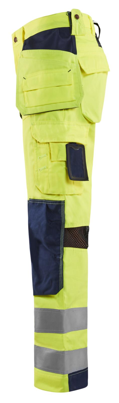 Blaklader Broeken 15651811 HiVis fluo geel-marineblauw(3389)