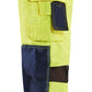 Blaklader Broeken 15651811 HiVis fluo geel-marineblauw(3389)
