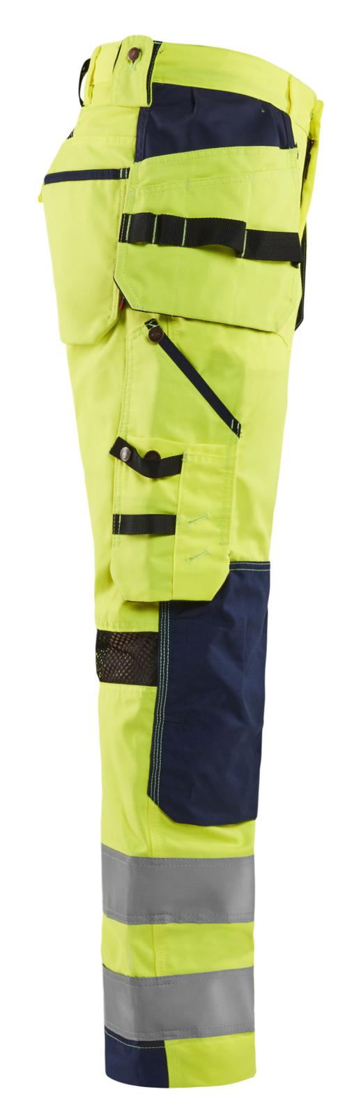 Blaklader Broeken 15651811 HiVis fluo geel-marineblauw(3389)