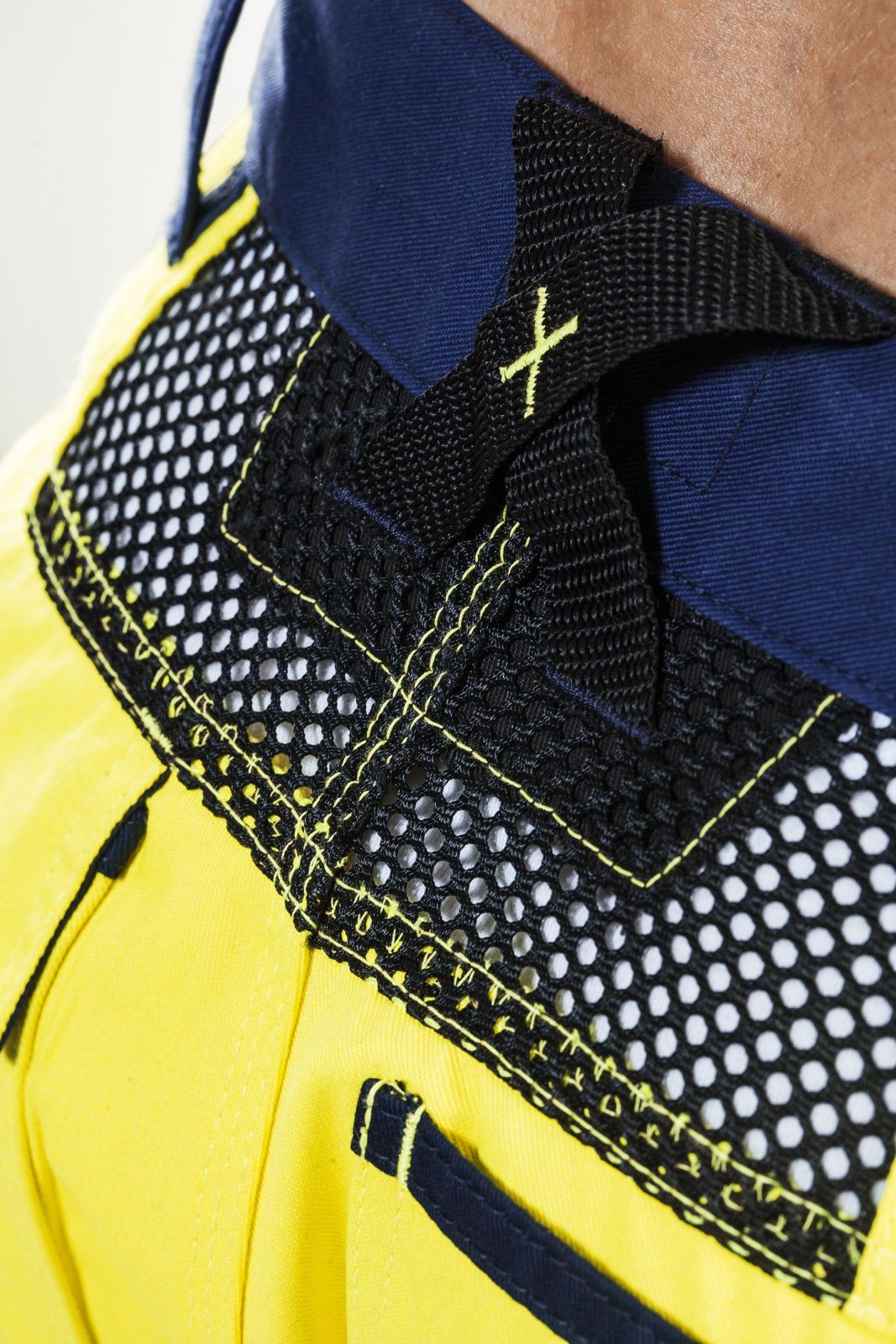 Blaklader Broeken 15651811 HiVis fluo geel-marineblauw(3389)