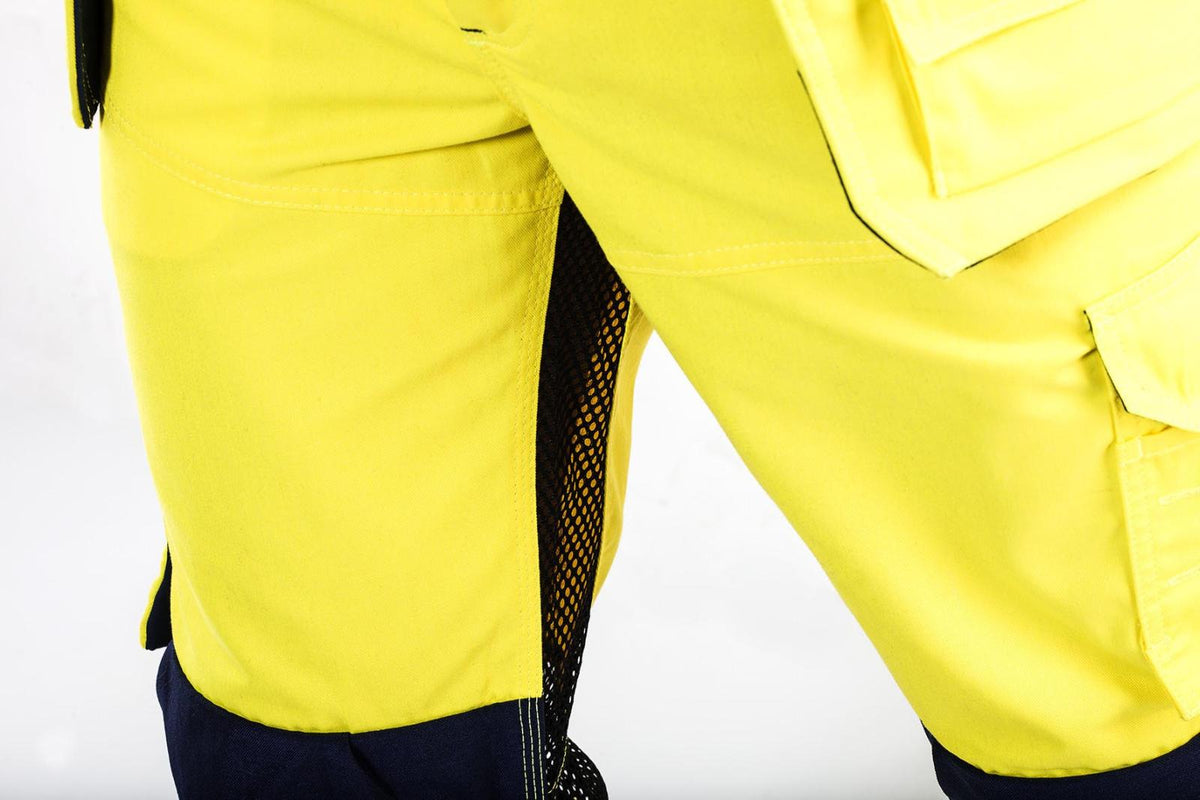 Blaklader Broeken 15651811 HiVis fluo geel-marineblauw(3389)
