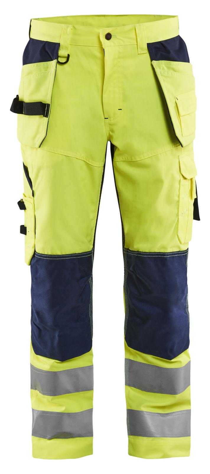 Blaklader Broeken 15651811 HiVis fluo geel-marineblauw(3389)