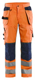 Blaklader Broeken 15651811 HiVis fluo oranje-marineblauw(5389)