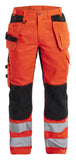 Blaklader High Vis Ventilatie Werkbroeken 15651811 HiVis fluo rood-zwart(5599)