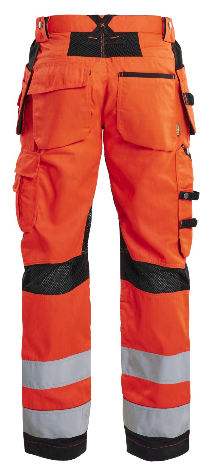 Blaklader High Vis Ventilatie Werkbroeken 15651811 HiVis fluo rood-zwart(5599)