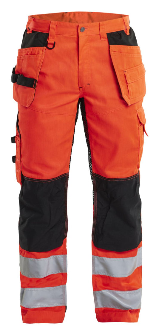 Blaklader High vis Ventilatie Werkbroeken 15651811 HiVis fluo rood-zwart(5599)