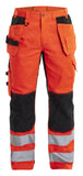 Blaklader High vis Ventilatie Werkbroeken 15651811 HiVis fluo rood-zwart(5599)