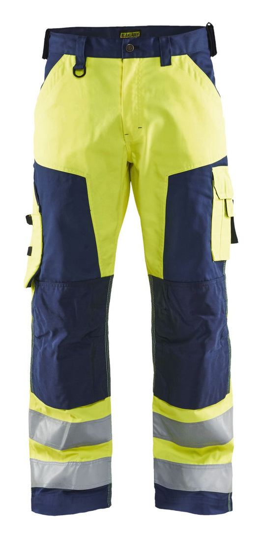 Blaklader Broeken 15661811 HiVis geel-marineblauw(3389)