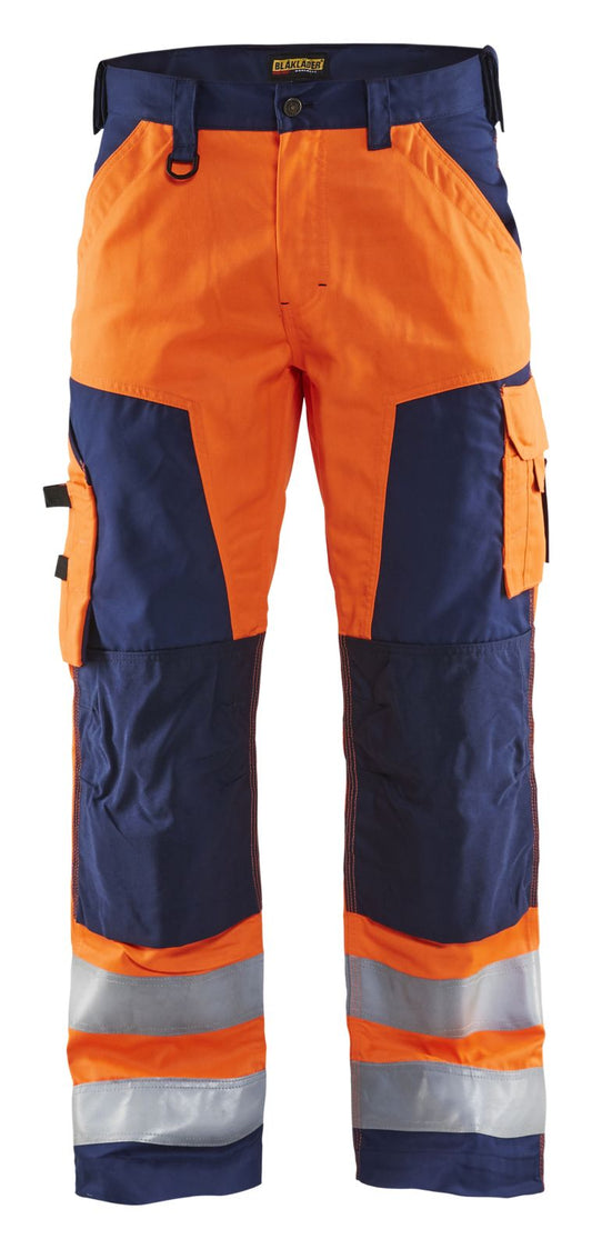 Blaklader Broeken 15661811 HiVis oranje-marineblauw(5389)