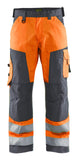 Blaklader Werkbroeken 15661811 fluo oranje-middelgrijs(5396)