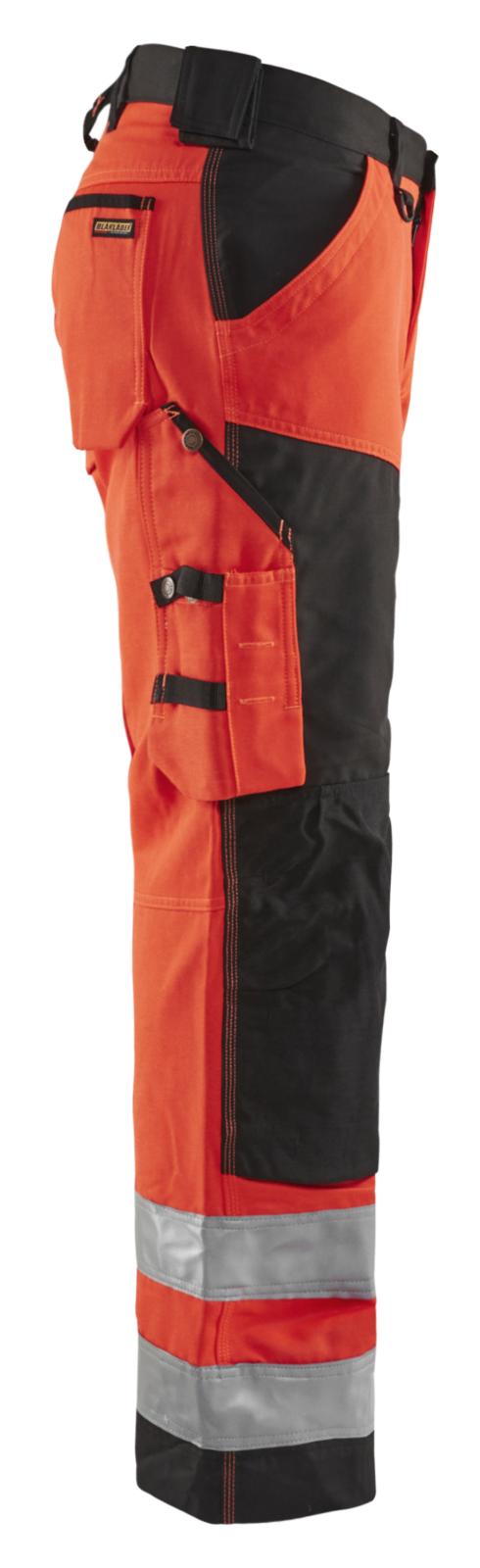 Blaklader Broeken 15661811 HiVis fluo rood-zwart(5599)