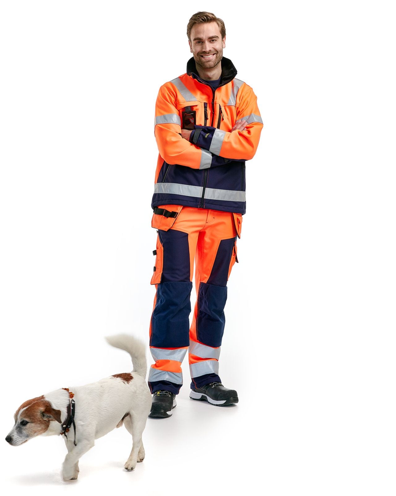 Blaklader Broeken 15672517 HiVis oranje-marineblauw(5389)