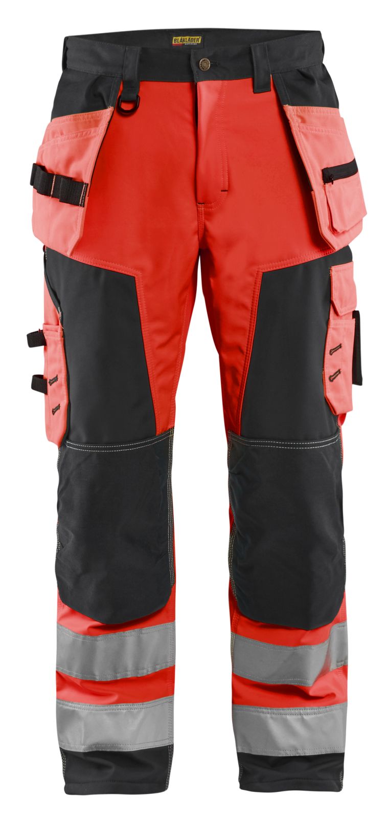 Blaklader Broeken 15672517 HiVis fluo rood-zwart(5599)