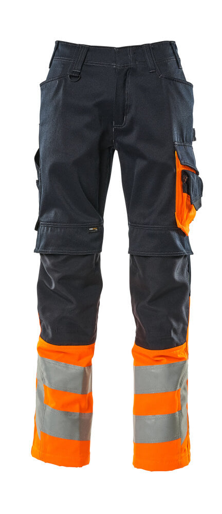 Mascot Safe Supreme Broeken 15679-860 Leeds donker marineblauw-fluu oranje(01014)