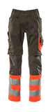Mascot Safe Supreme Broeken 15679-860 Leeds donker antracietgrijs-fluo rood(18222)