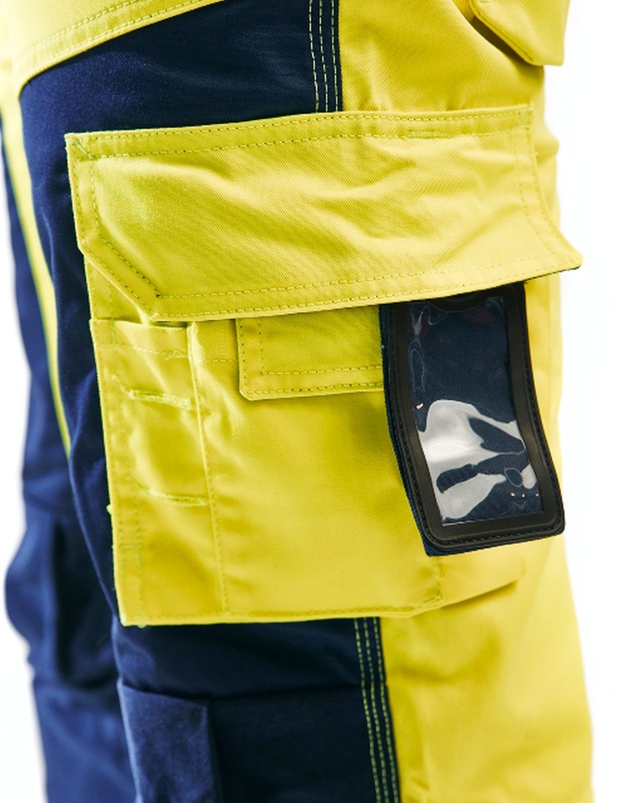Blaklader Broeken 15681811 HiVis fluo geel-marineblauw(3389)