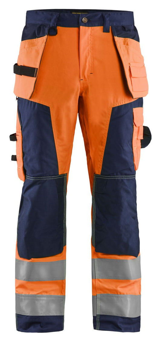 Blaklader Broeken 15681811 HiVis fluo oranje-marineblauw(5389)