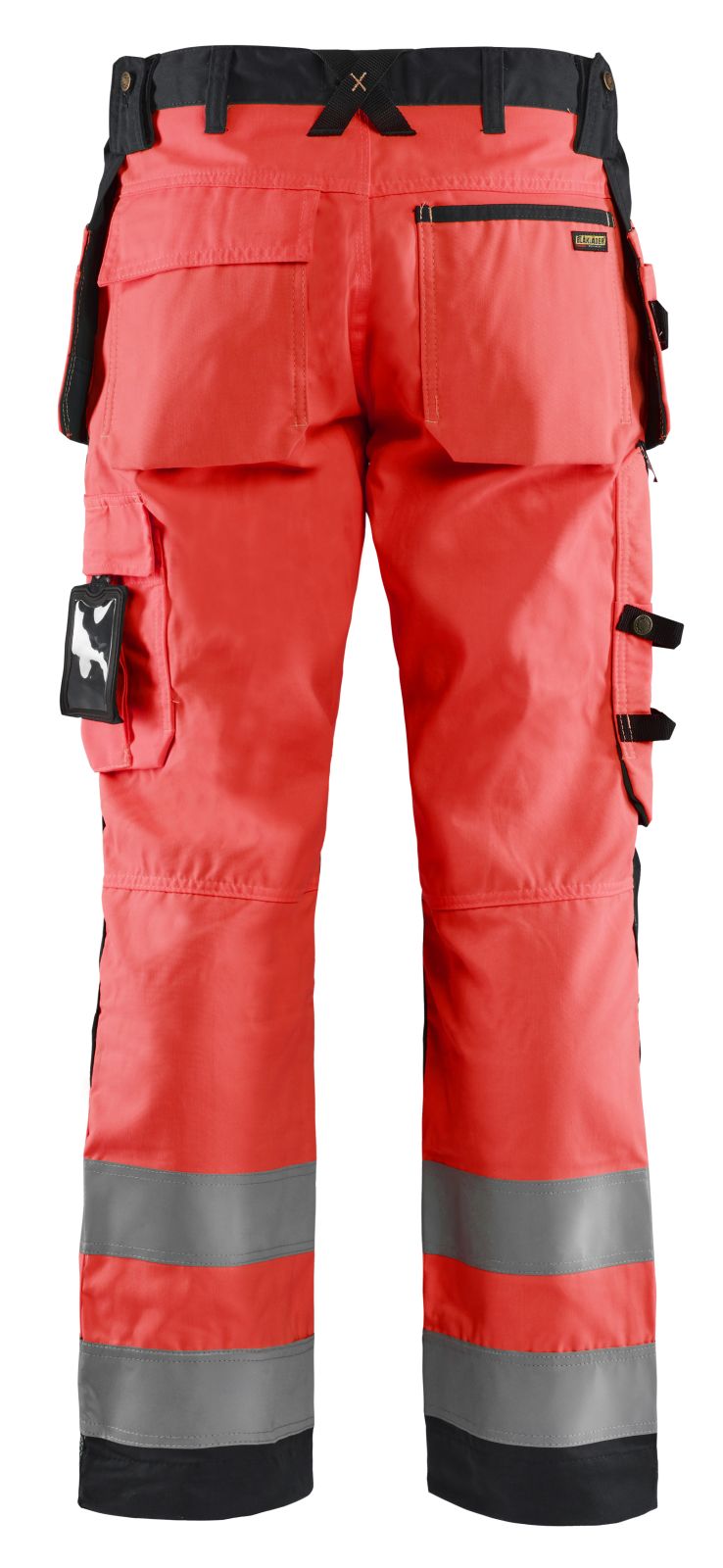 Blaklader Broeken 15681811 HiVis fluo rood-zwart(5599)