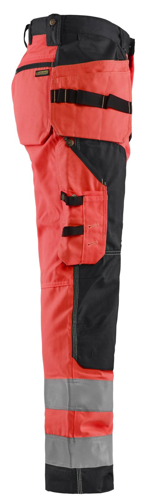 Blaklader Broeken 15681811 HiVis fluo rood-zwart(5599)