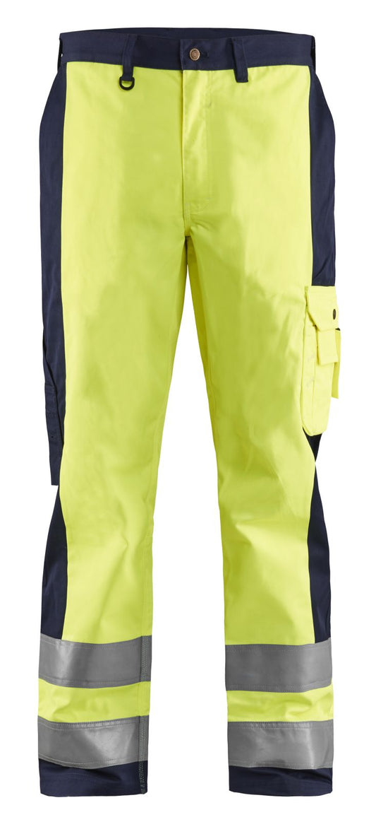 Blaklader Broeken 15831860 HiVis geel-marineblauw(3389)
