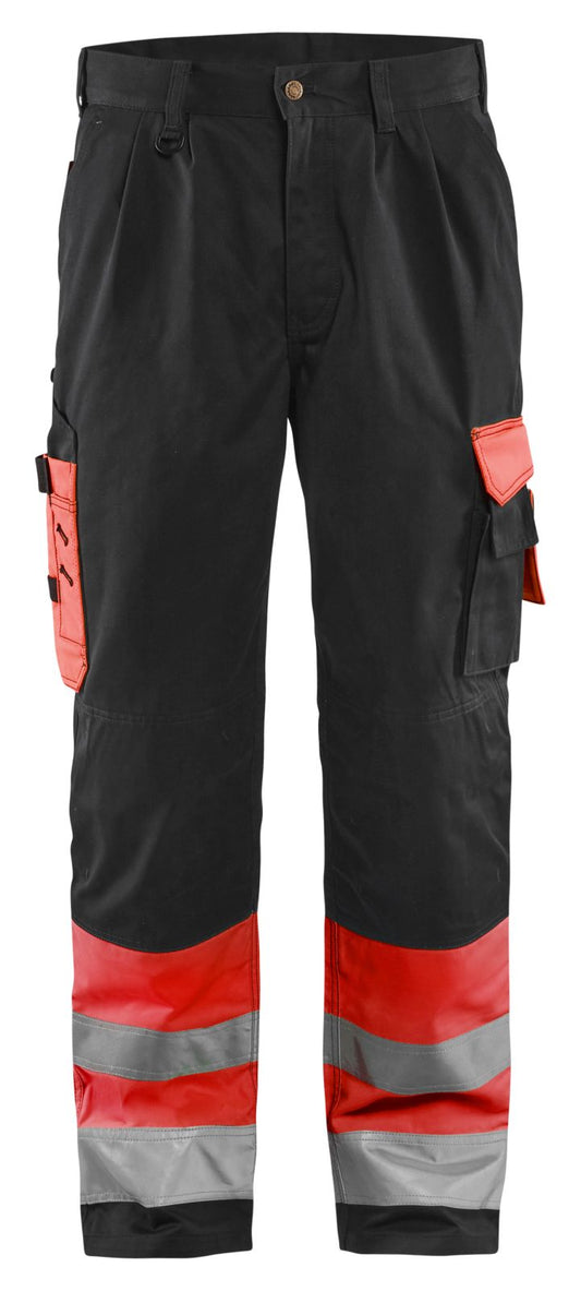 Blaklader Broeken 15841860 HiVis rood-zwart(5599)
