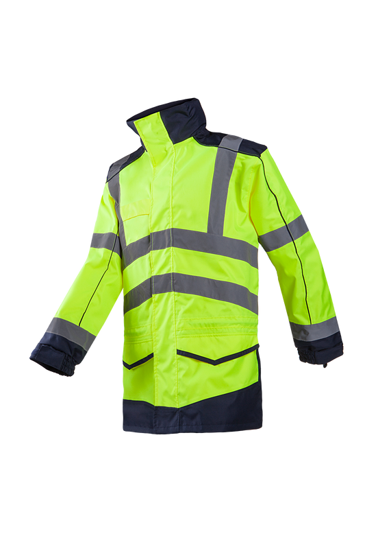 Sioen Jassen Anfield  fluo geel-marineblauw