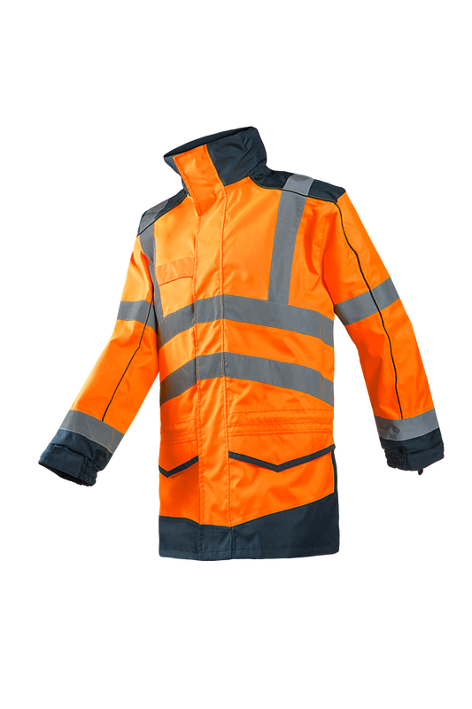 Sioen Jassen Anfield  fluo oranje-marineblauw