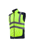 Sioen Bodywarmers Burton  fluo geel-marineblauw