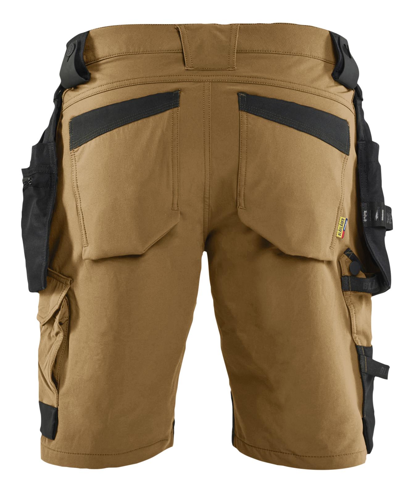 Blaklader Ambacht Shorts 17021645 4-weg stretch afneembare gereedschapszakken nougabruin-zwart(7699)