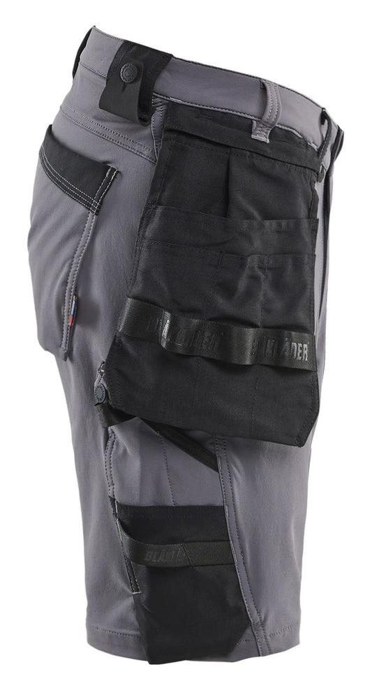 Blaklader Ambacht 4-weg stretch korte werkbroeken 17021645 midden grijs-zwart(9699)