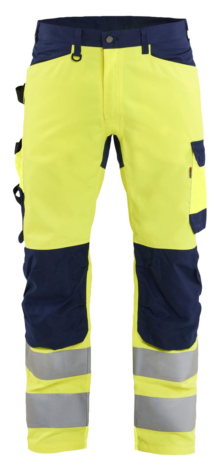Blaklader High vis Werkbroeken 17031905 HiVis fluo geel-marineblauw(3389)