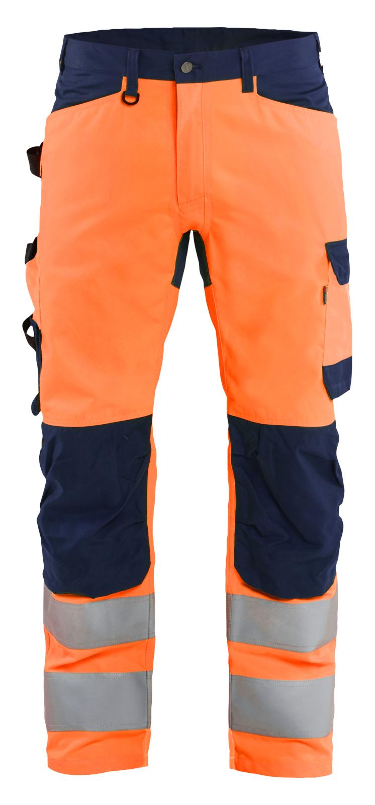 Blaklader High vis Werkbroeken 17031905 HiVis fluo oranje-marineblauw(5389)