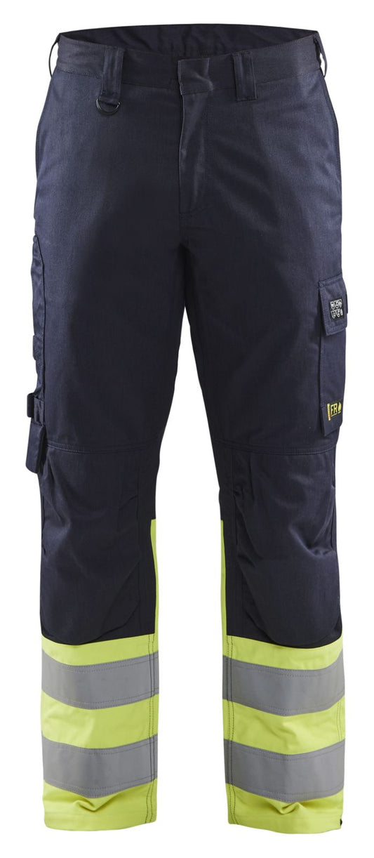 Blaklader broeken 17051519 marineblauw-fluo geel(8933)