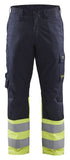 Blaklader broeken 17051519 marineblauw-fluo geel(8933)