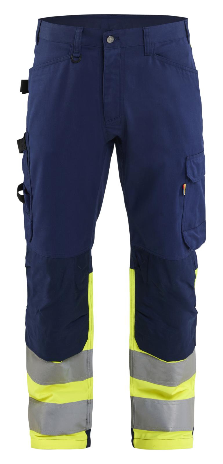 Blaklader High vis Werkbroeken 17081811 HiVis marineblauw-fluo geel(8933)