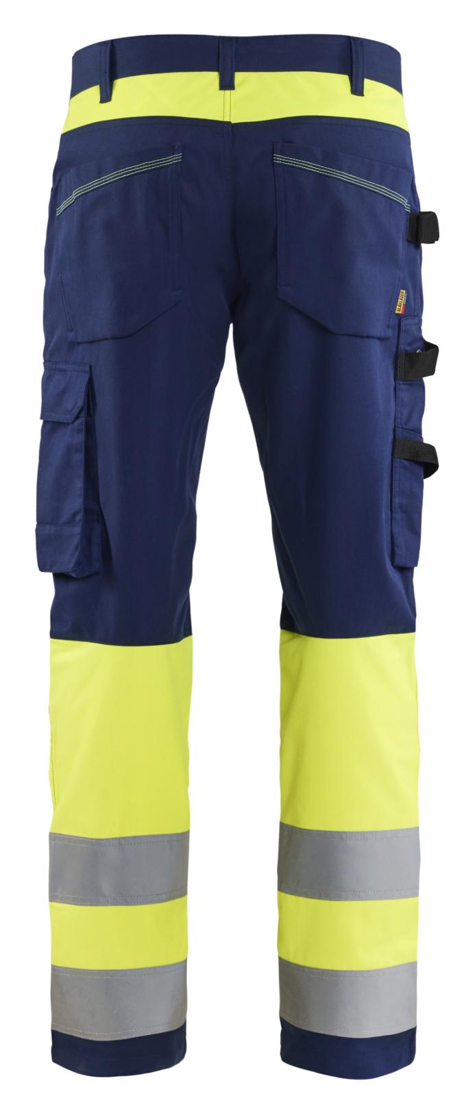 Blaklader High vis Werkbroeken 17081811 HiVis marineblauw-fluo geel(8933)