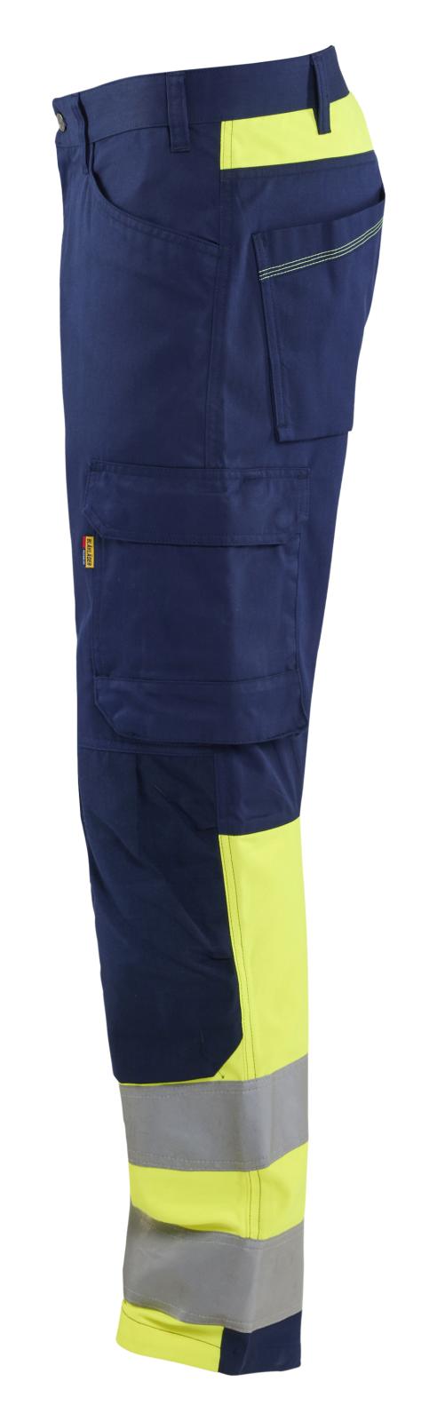 Blaklader High vis Werkbroeken 17081811 HiVis marineblauw-fluo geel(8933)
