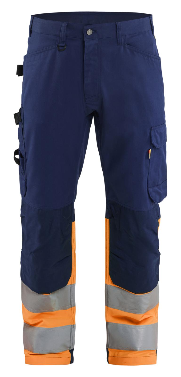 Blaklader High vis Werkbroeken 17081811 HiVis marineblauw-oranje(8953)