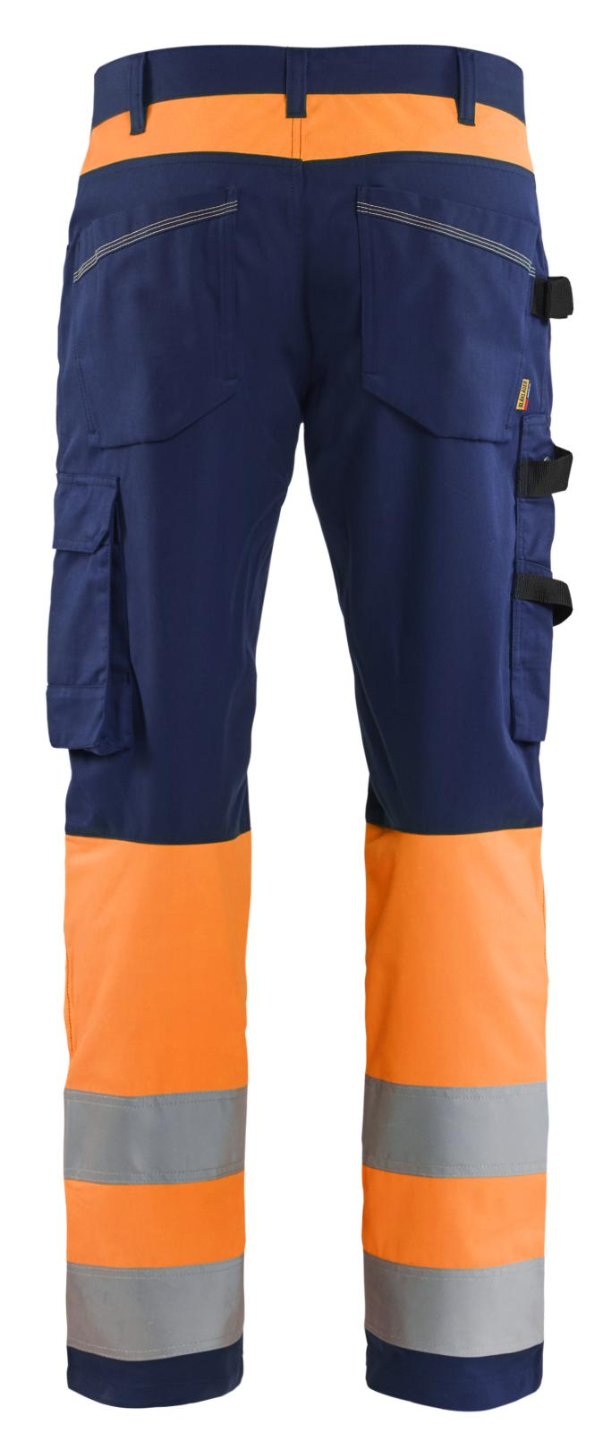 Blaklader High vis Werkbroeken 17081811 HiVis marineblauw-oranje(8953)