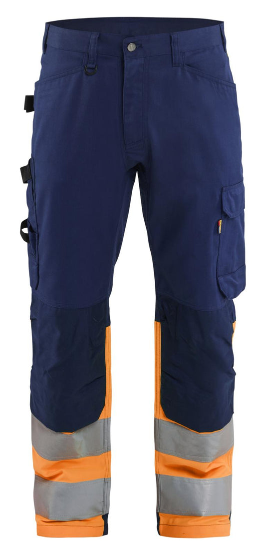 Blaklader High vis Werkbroeken 17081811 HiVis marineblauw-oranje(8953)