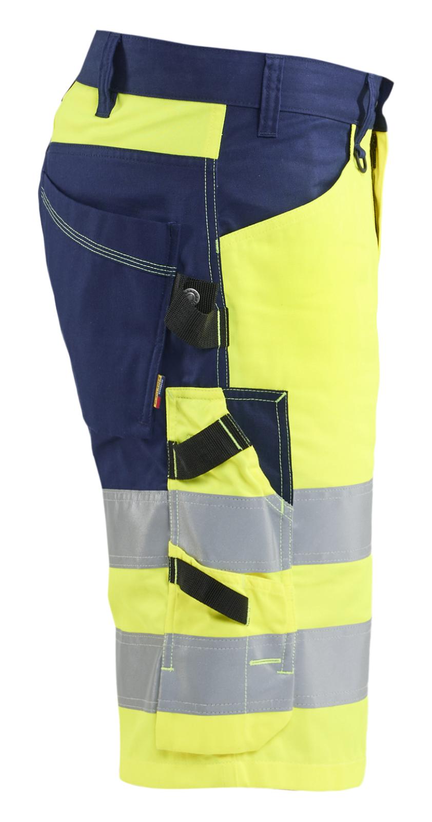 Blaklader High vis Shorts 17091812 HiVis fluo geel-marineblauw(3389)