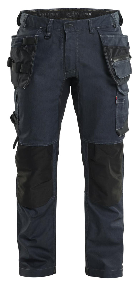 Blaklader Ambacht Werkbroeken 17501141 denim gereedschapszakken stretch marineblauw-zwart(8999)