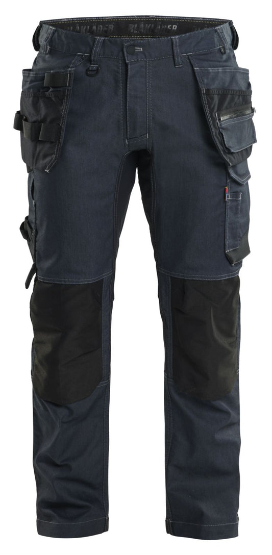 Blaklader Ambacht Werkbroeken 17501141 denim gereedschapszakken stretch marineblauw-zwart(8999)