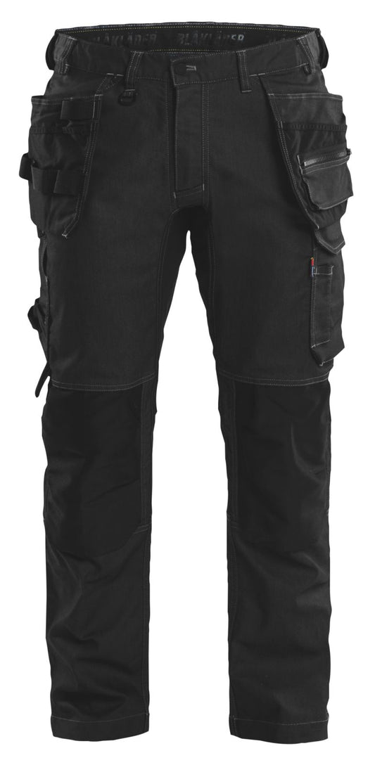 Blaklader Ambacht Werkbroeken 17501141 denim gereedschapszakken stretch zwart(9900)