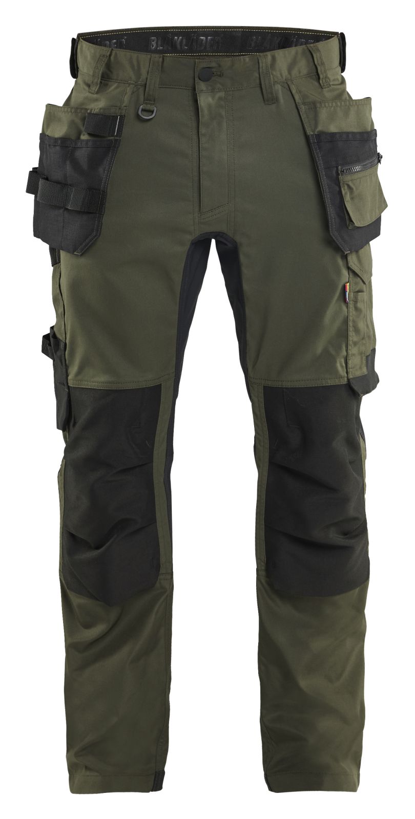 Blaklader Ambacht Werkbroeken 17501832 gereedschapszakken 2-weg stretch donker herfstgroen-zwart(4298)