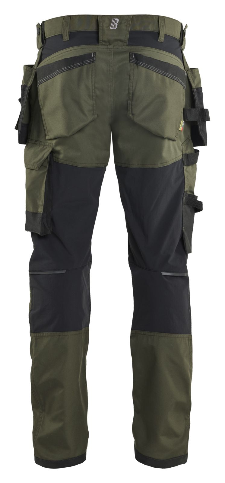 Blaklader Ambacht Werkbroeken 17501832 gereedschapszakken 2-weg stretch donker herfstgroen-zwart(4298)