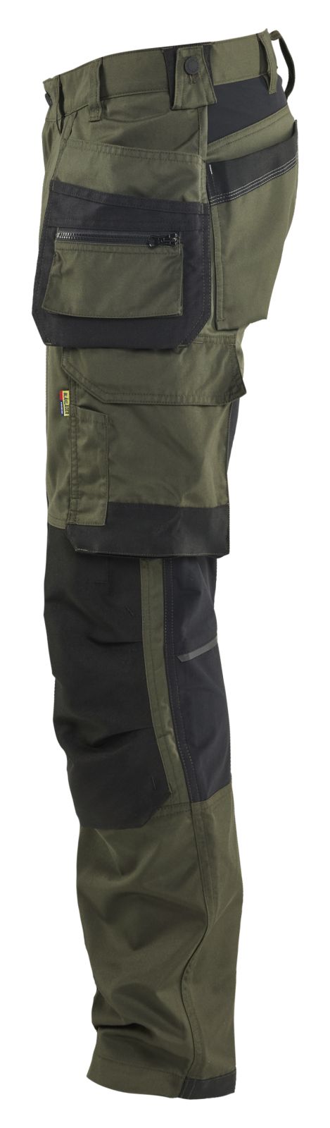 Blaklader Ambacht Werkbroeken 17501832 gereedschapszakken 2-weg stretch donker herfstgroen-zwart(4298)