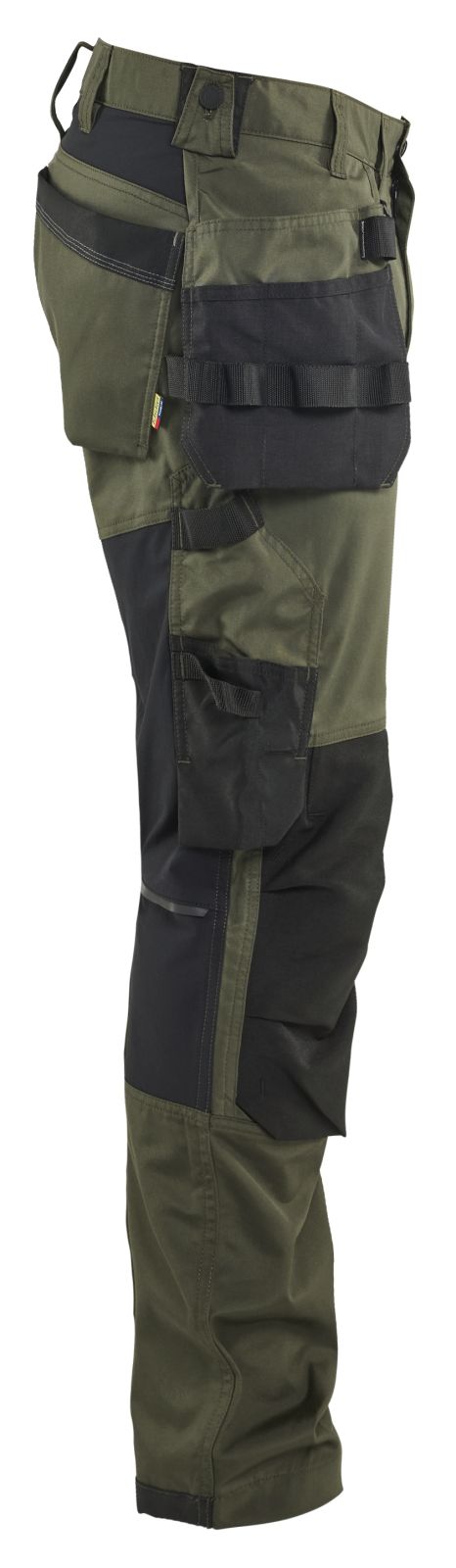 Blaklader Ambacht Werkbroeken 17501832 gereedschapszakken 2-weg stretch donker herfstgroen-zwart(4298)