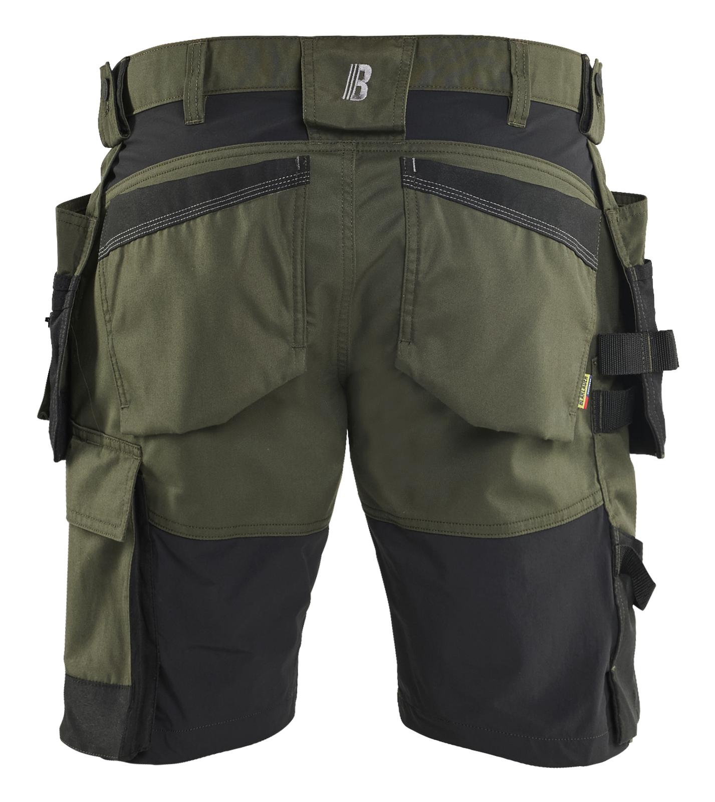 Blaklader Ambacht Shorts 17521832 2-weg stretch donker herfstgroen-zwart(4298)