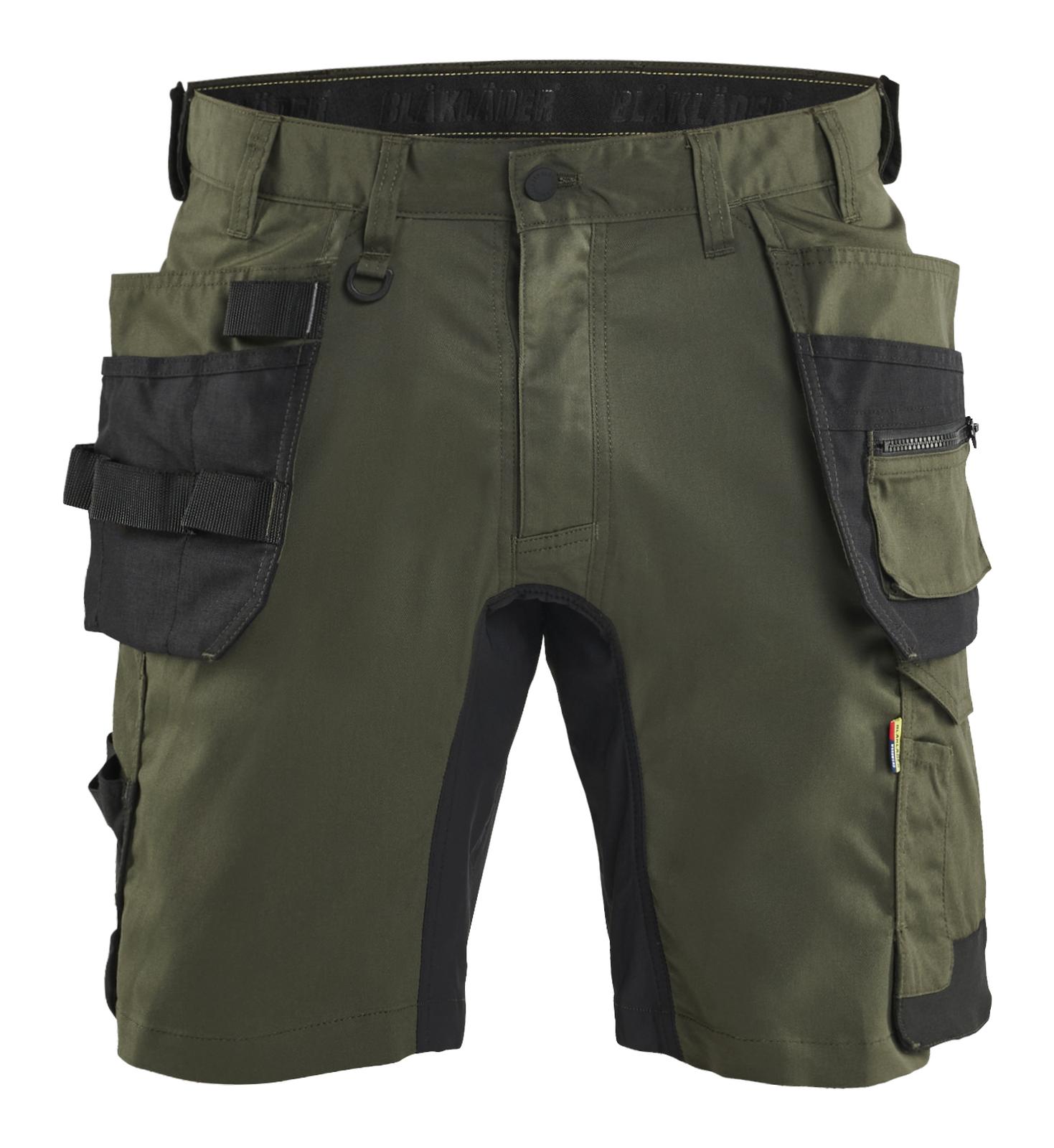 Blaklader Ambacht Shorts 17521832 2-weg stretch donker herfstgroen-zwart(4298)
